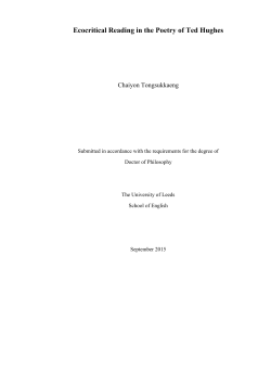 Ecocritical Reading in the Poetry of Ted Hughes