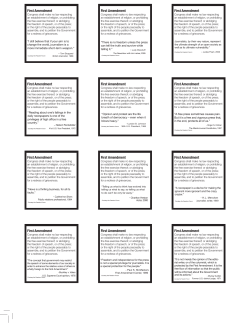 First Amendment First Amendment First Amendment First