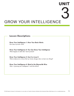 GRoW YoUR INTeLLIGeNCe