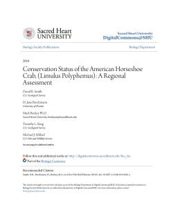 (Limulus Polyphemus): A Regional Assessment