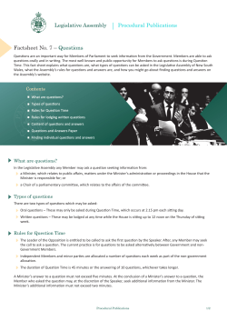 Fact Sheet 7 - Questions