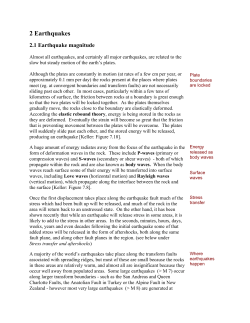Earthquakes