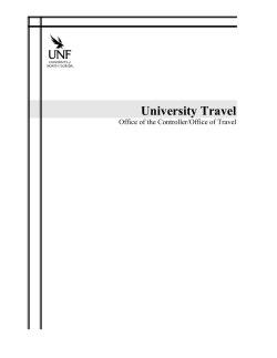 University Travel Office of the Controller/Office of Travel