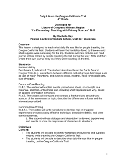 Daily Life on the Oregon-California Trail