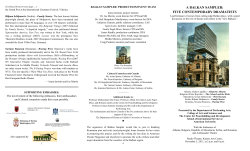 a balkan sampler: five contemporary dramatists