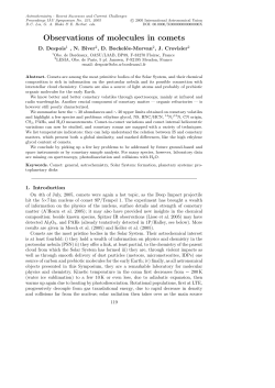 Observations of molecules in comets