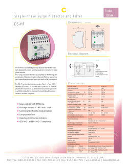 Imax 10 kA Single-Phase Surge Protector and Filter DS-HF