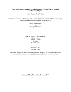 Forest Disturbance, Mosquito Vector Ecology and La