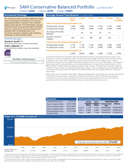SAM Conservative Balanced Portfolio as of 03/31/2017