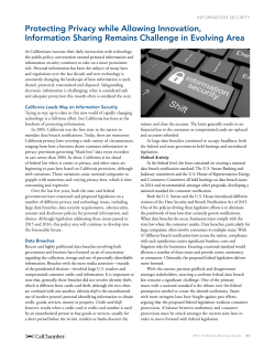 Information Security - Advocacy