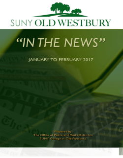"In the News" -- January - February 2017