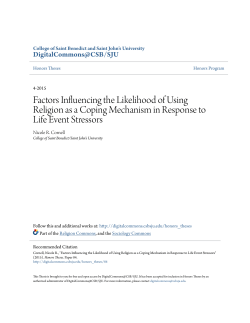 Factors Influencing the Likelihood of Using Religion as a Coping