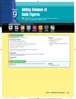 Adding Volumes of Solid Figures