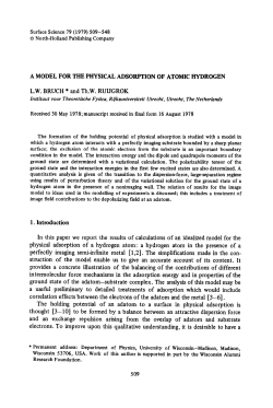 A MODEL FOR THE PHYSICAL ADSORPTION OF ATOMIC