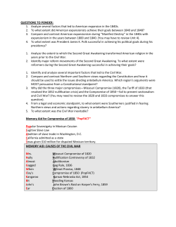 QUESTIONS TO PONDER: 1. Analyze several factors that led to