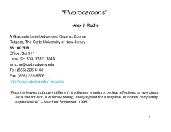 Fluorocarbons - Rutgers University