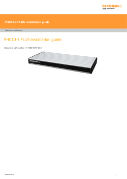 PHC10-3 PLUS installation guide