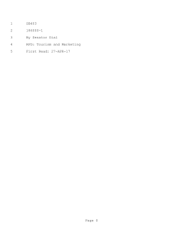 1 SB403 2 186000-1 3 By Senator Dial 4 RFD: Tourism and