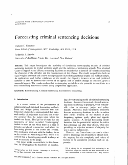 Forecasting criminal sentencing decisions