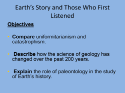 Earth`s Story and Those Who First Listened