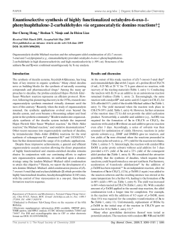 Enantioselective synthesis of highly functionalized octahydro-6-oxo-1