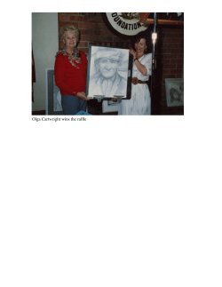 Olga Cartwright wins the raffle