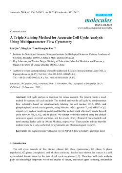 A Triple Staining Method for Accurate Cell Cycle Analysis Using
