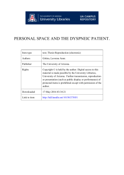 personal space and the dyspneic patient.