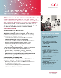 CGI Ratabase 8 - CGI Nederland