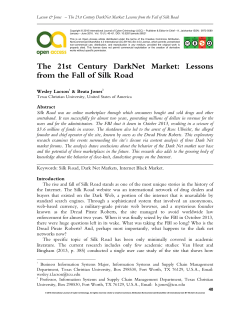The 21st Century DarkNet Market: Lessons from the Fall of Silk Road