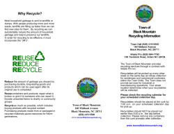 Recycling Brochure - Town of Black Mountain