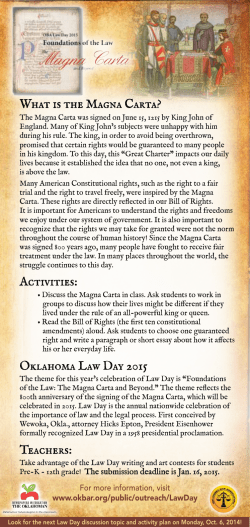 What is the Magna Carta? - Oklahoma Bar Association