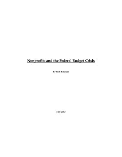 Nonprofits and the Federal Budget Crisis