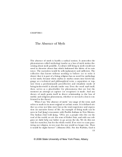 The Absence of Myth