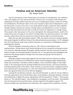 Publius and an American Identity Passage Questions