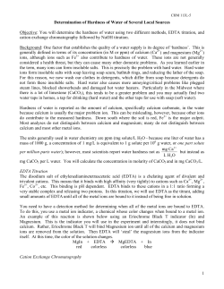 Determination of Hardness of Water
