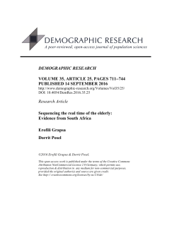 Sequencing the real time of the elderly: Evidence from South Africa