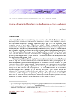 Diverse cultures and official laws: multiculturalism