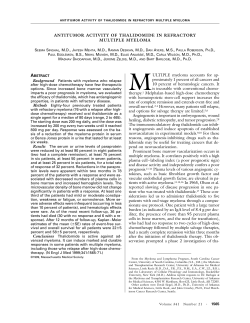111899 Antitumor Activity of Thalidomide in Refractory