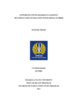 SUPPORTING FIFTH GRADERS IN LEARNING MULTIPLICATION
