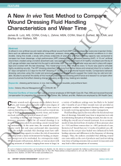 a new In vivo test method to Compare wound dressing Fluid