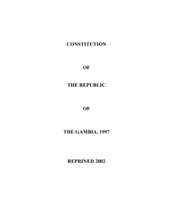 Constitution Of The Gambia 1997