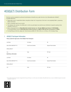 403(b)(7) Distribution Form
