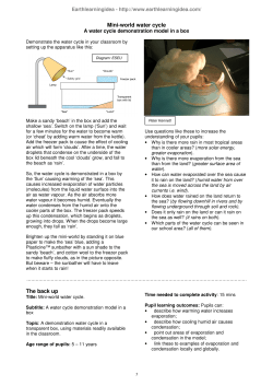Mini-world water cycle