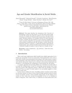 Age and Gender Identification in Social Media