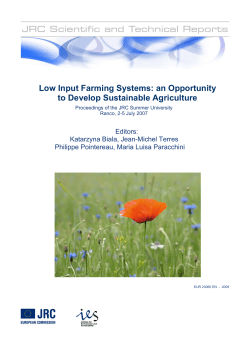 Low Input Farming Systems - Agriculture de conservation