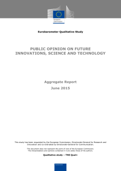 public opinion on future innovations, science and technology