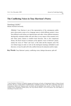 The Conflicting Voices in Tony Harrison`s Poetry