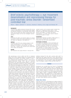Brief eclectic psychotherapy v. eye movement desensitisation and