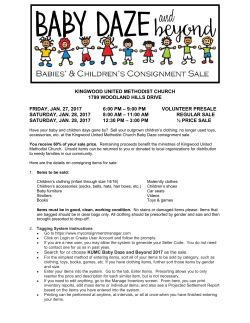 information on Baby Daze and consignment instructions.